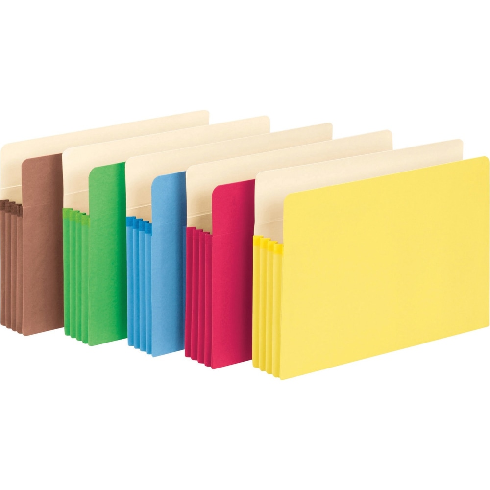 Smead® Color File Pockets, 3 1/2" Expansion, 9