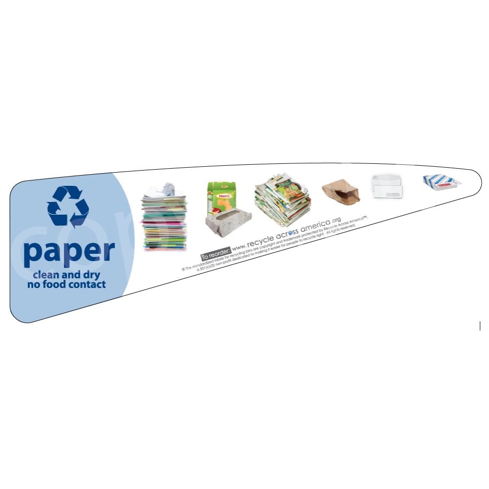 Recycle Across America Paper Standardized Recycling Labels,