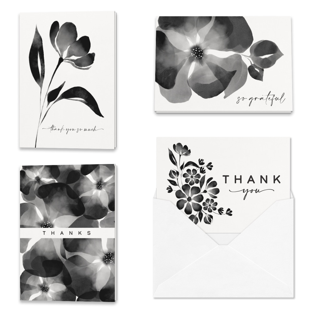 All Occasion Thank You "Monochrome Floral" Greeting