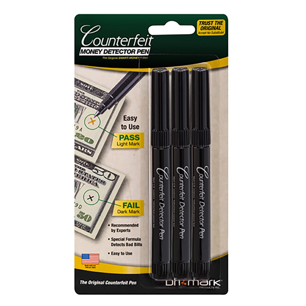 Dri-Mark® Counterfeit Detector Pens, Pack Of 3 Pens