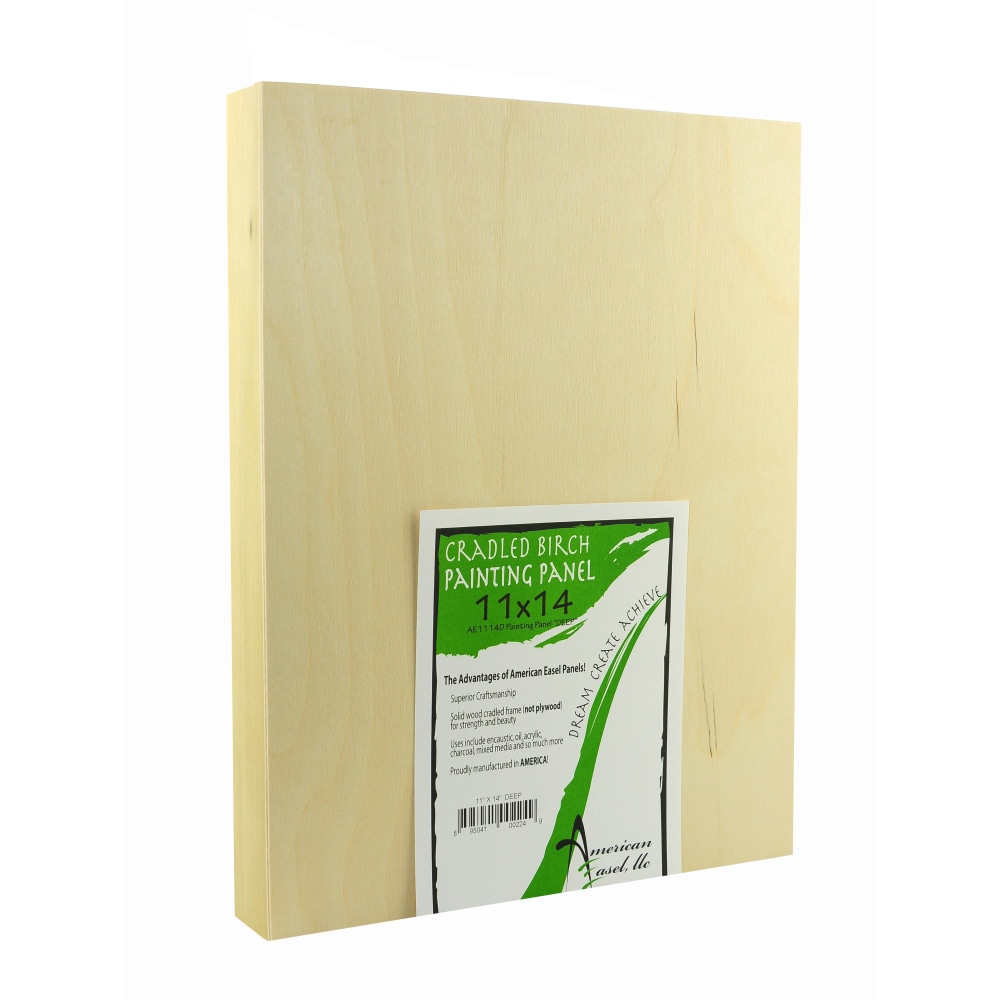 American Easel Cradled Wood Painting Panels, 11" x