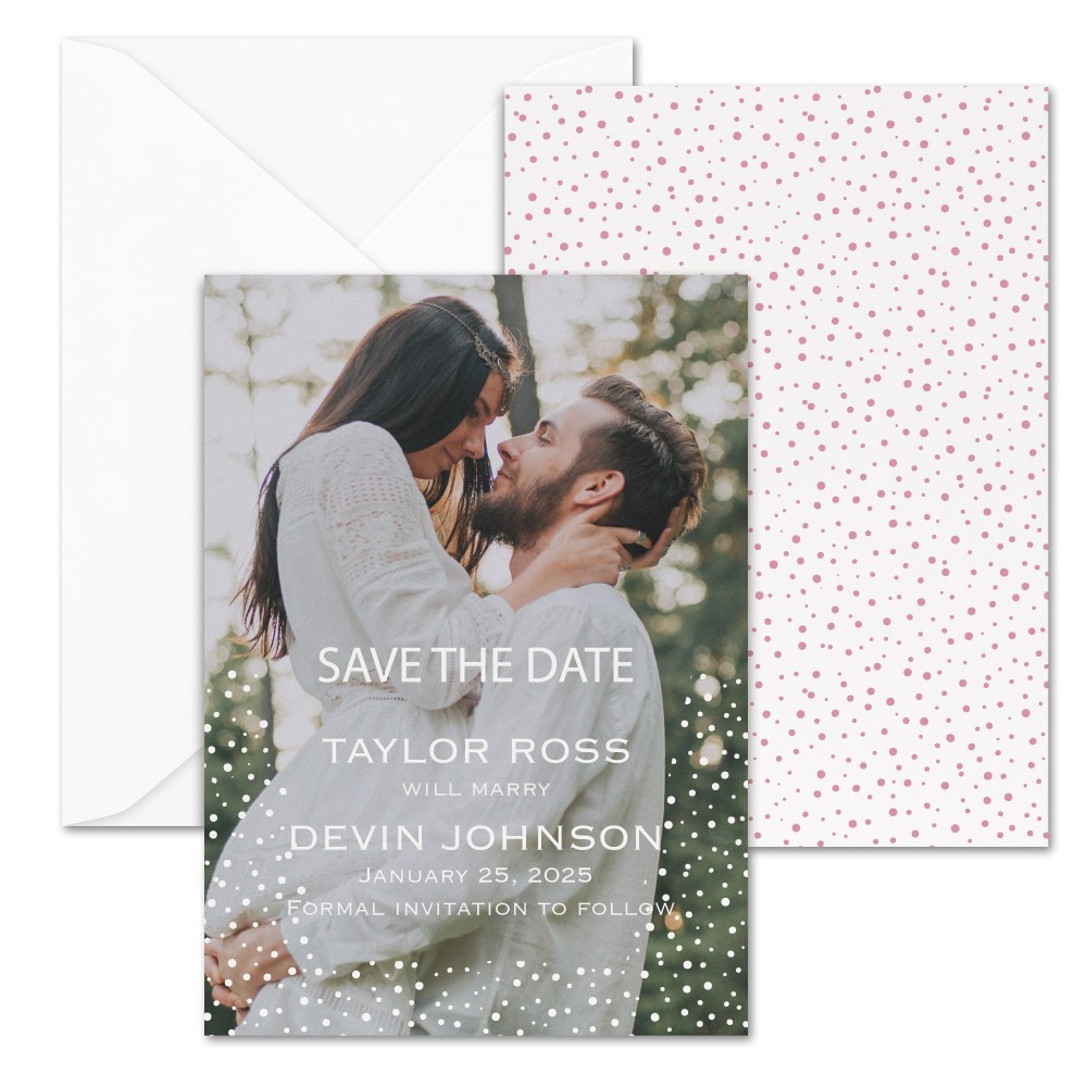 Custom Full-Color Save The Date Announcements With Envelopes,