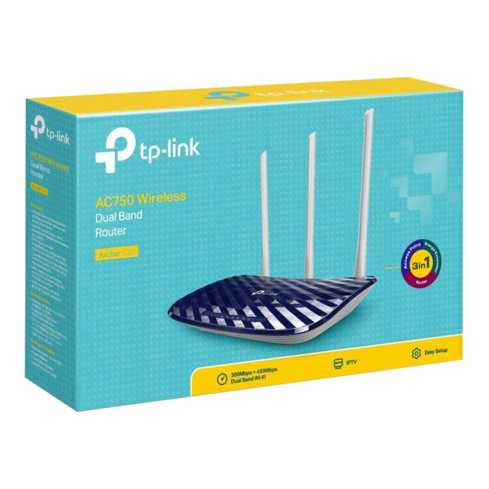 TP-Link® Archer C20 Dual Band 802.11ac, Wireless Gateway