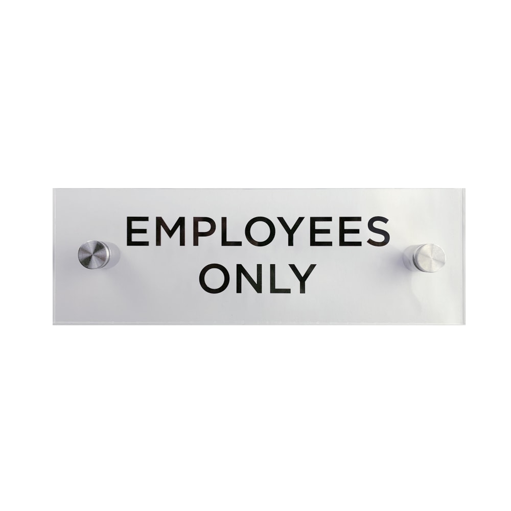 COSCO® "Employees Only" Office Sign, 3" x 9",