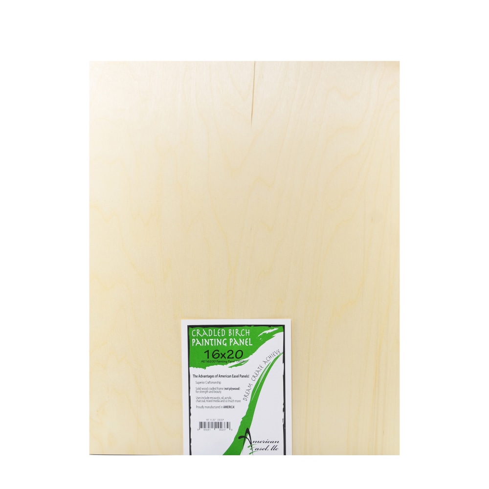 American Easel Cradled Wood Painting Panel, 16" x