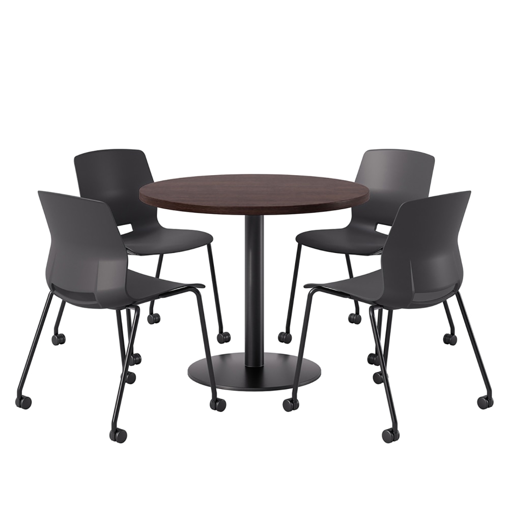 KFI Studios Proof Cafe Round Pedestal Table With