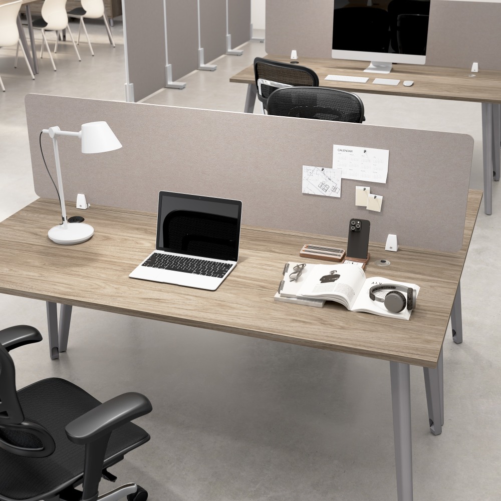 WorkPro® Motiva Desktop Privacy Screen, 18-1/8”H x 70”W