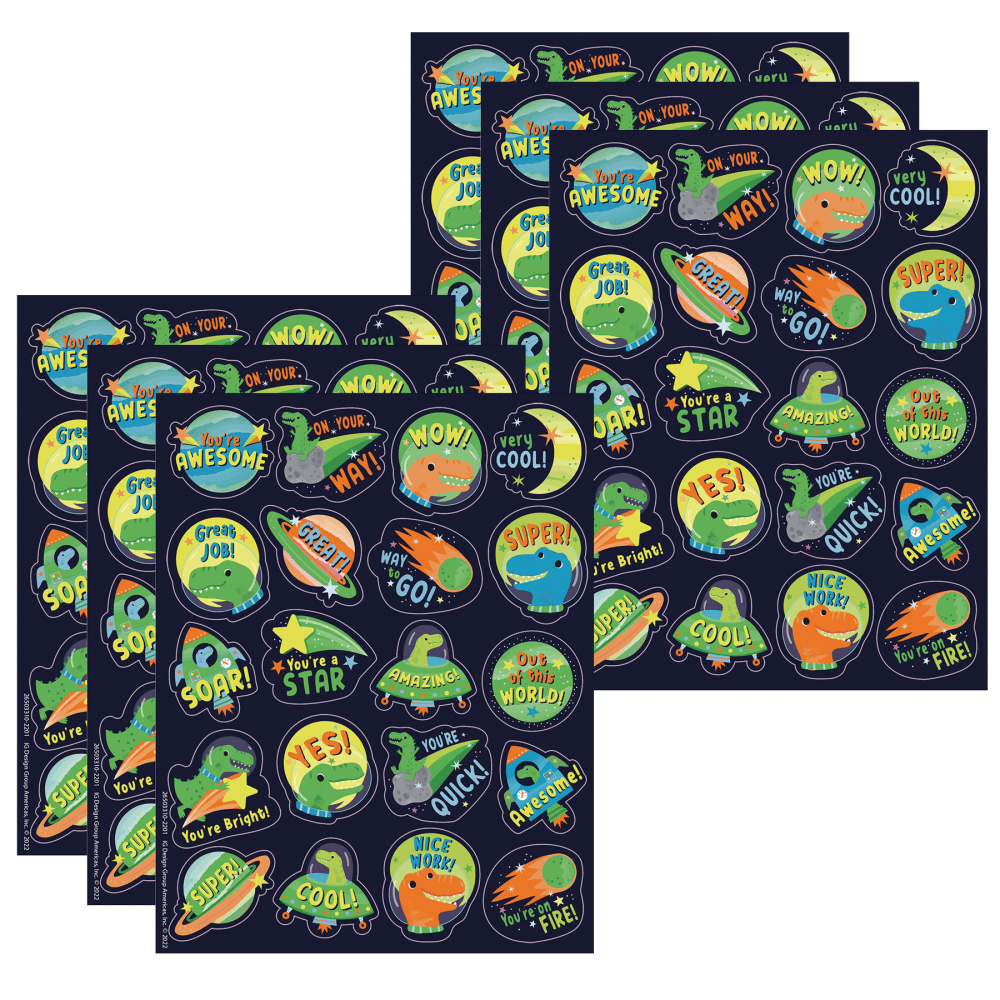 Eureka Scented Stickers, Medium, Dinosaur Breath, 80 Stickers