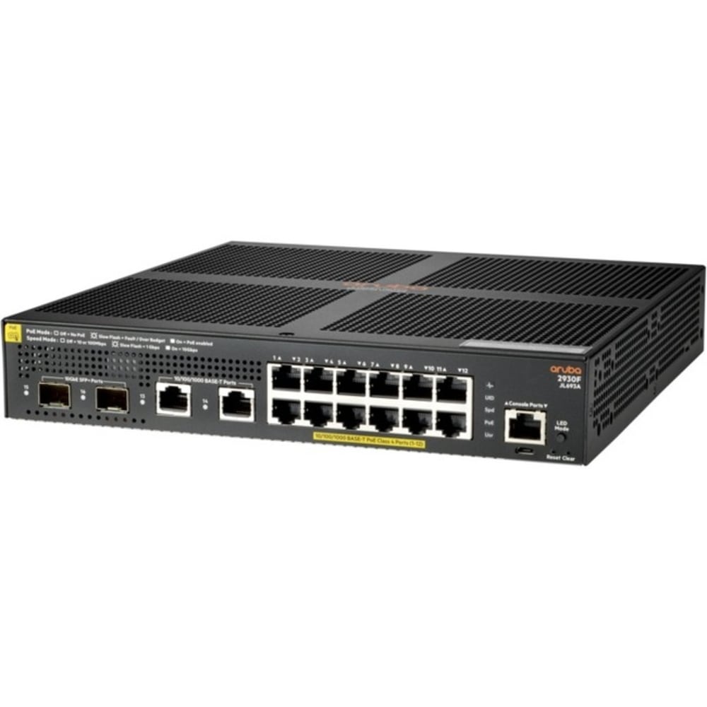 HPE 2930F 12G PoE+ 2G/2SFP+ Switch - 16