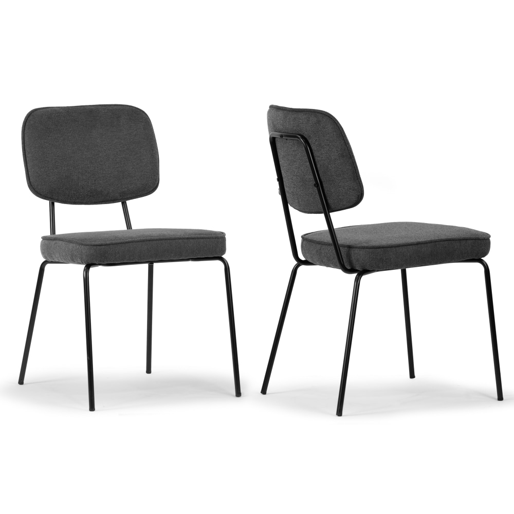 Glamour Home Aven Boucle Fabric Dining Accent Chairs