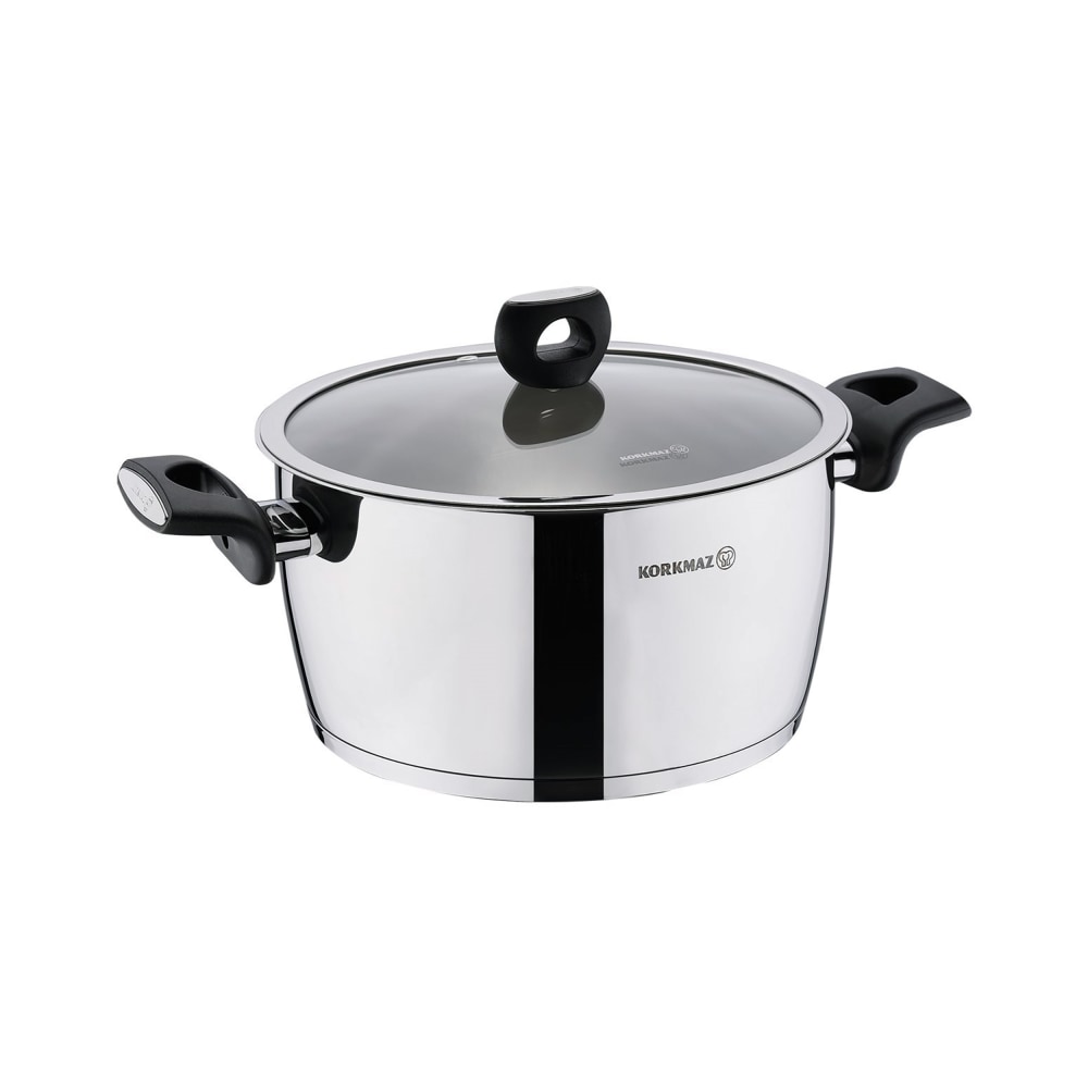 Korkmaz Nora 2-Piece Stainless Steel Casserole Dish With
