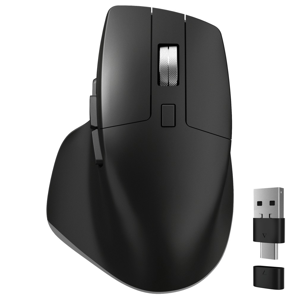 Delton S18 Ergonomic Wireless Mouse With USB-A/USB-C Dongle,