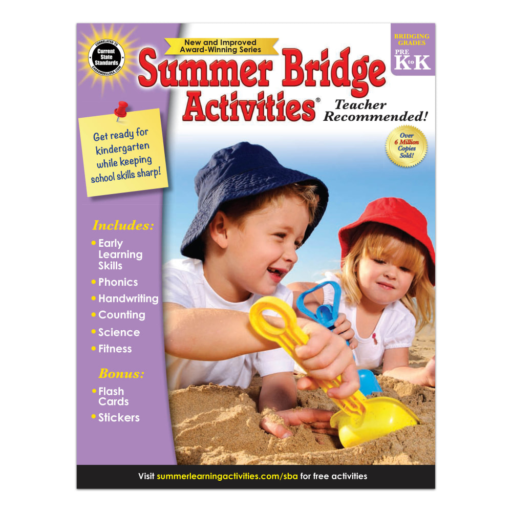 Carson-Dellosa Summer Bridge Activities Workbook, Grades Pre-K -