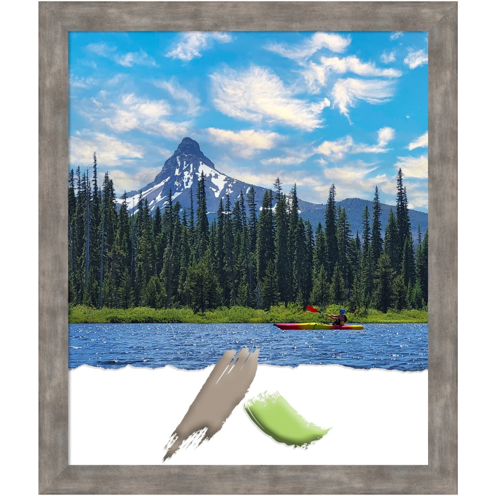 Amanti Art Marred Pewter Wood Picture Frame, 23"