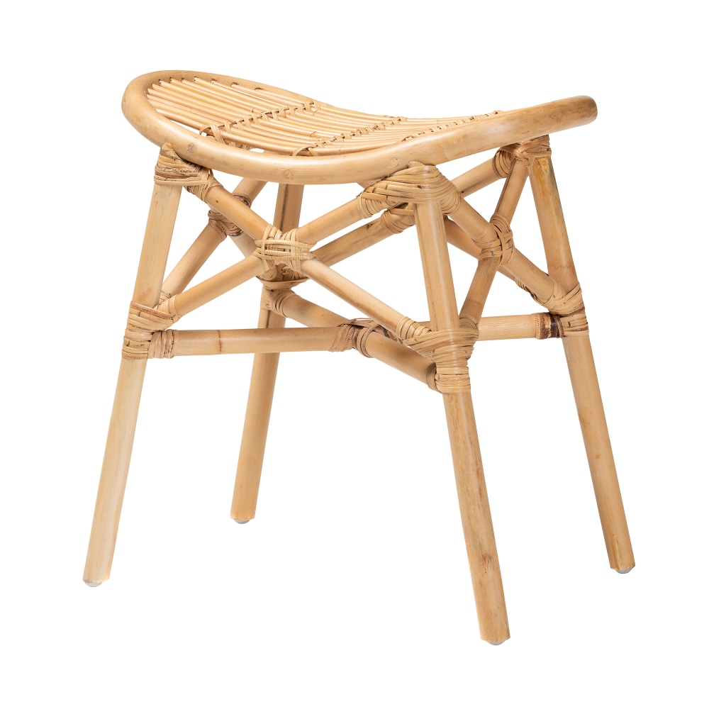 bali & pari Elgon Modern Bohemian Footstool, Brown
