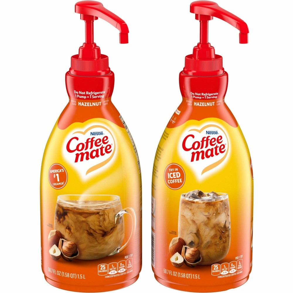 Coffee mate Hazelnut Liquid Creamer Pump Bottle -