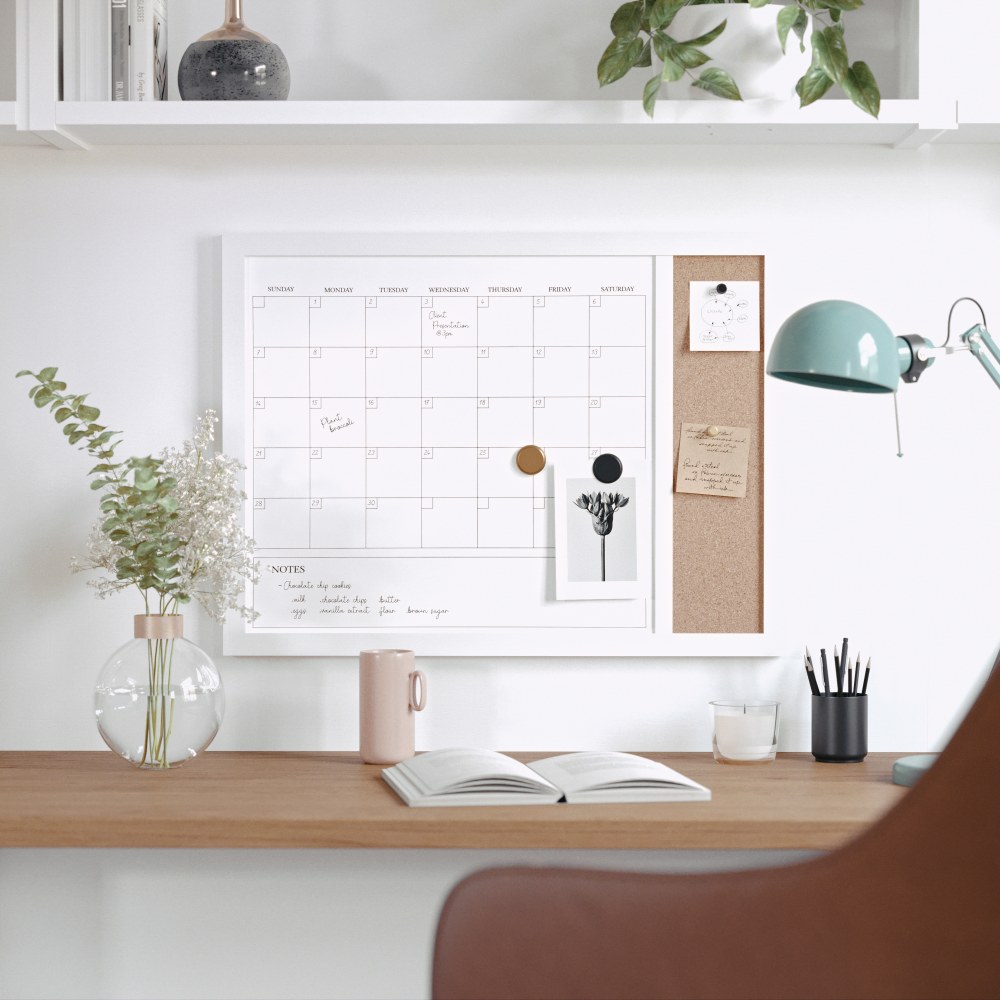 Martha Stewart Everette Magnetic Dry-Erase Monthly Calendar And