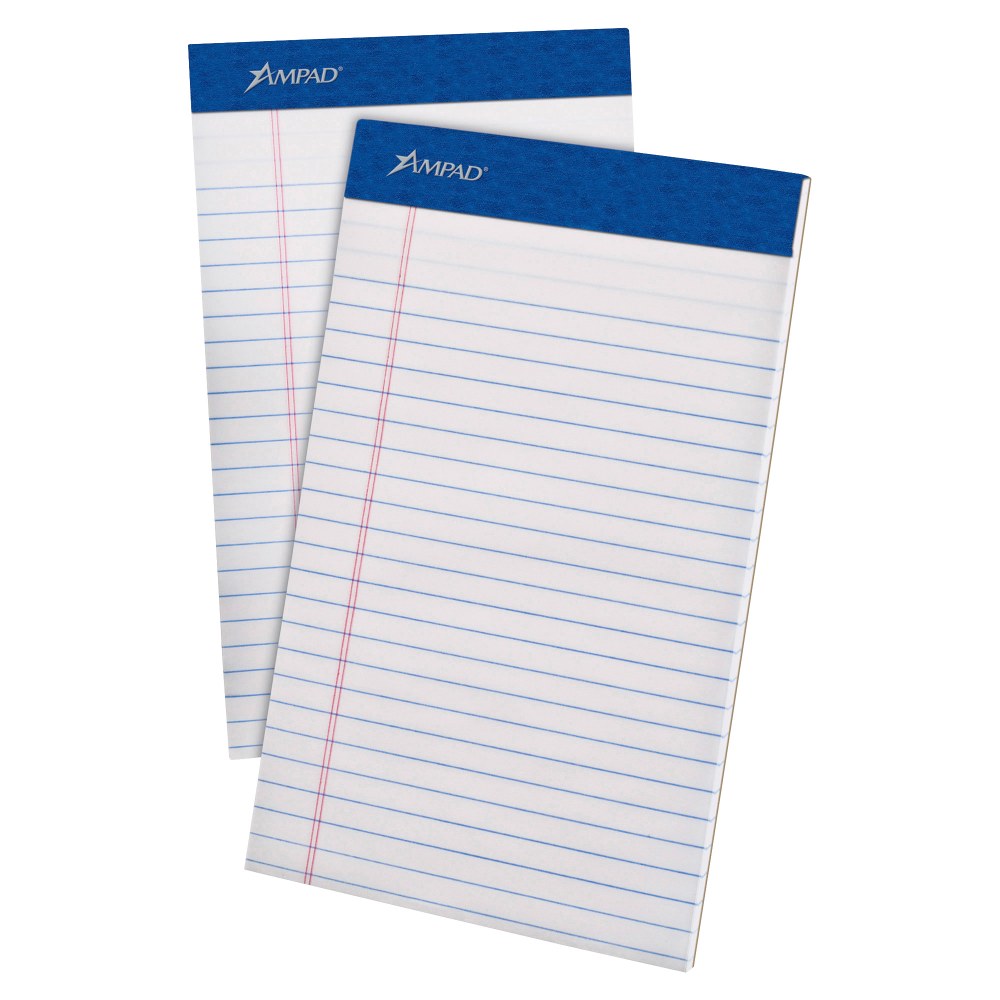 Ampad® Perforated Pads, 5" x 8", Junior Legal