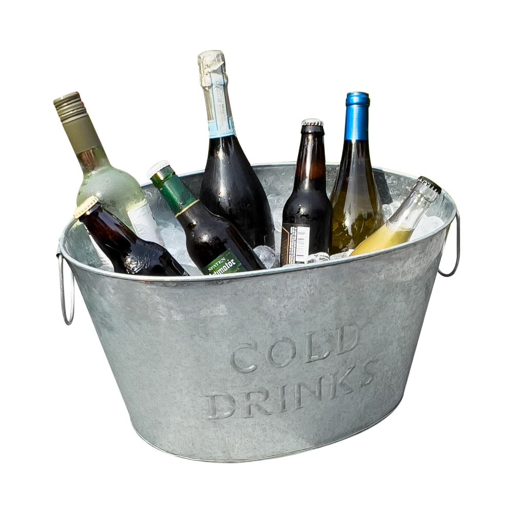 Mind Reader Small Round Beverage Tub, 9-1/2"H x