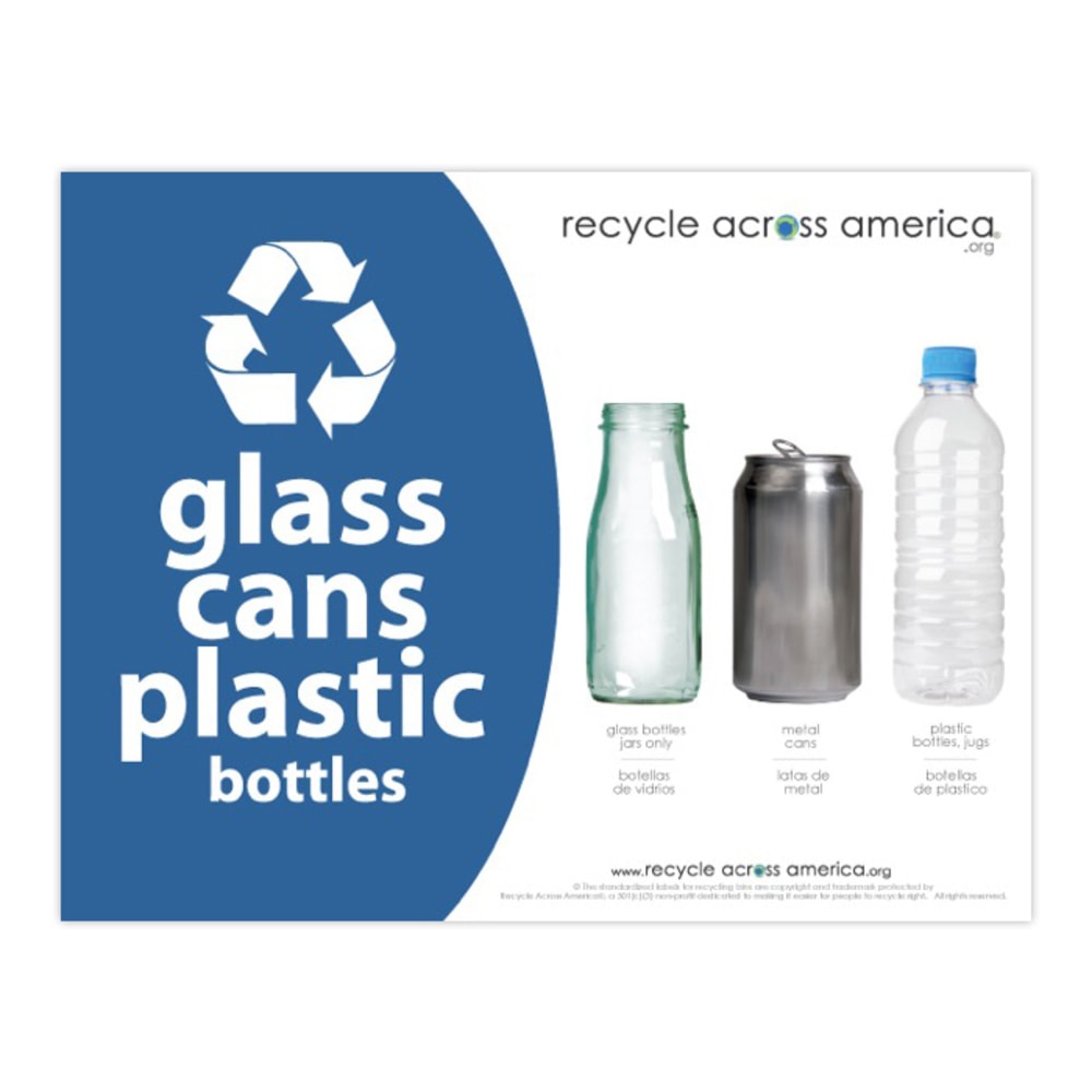 Recycle Across America Glass, GCP-8511, Cans And Plastics
