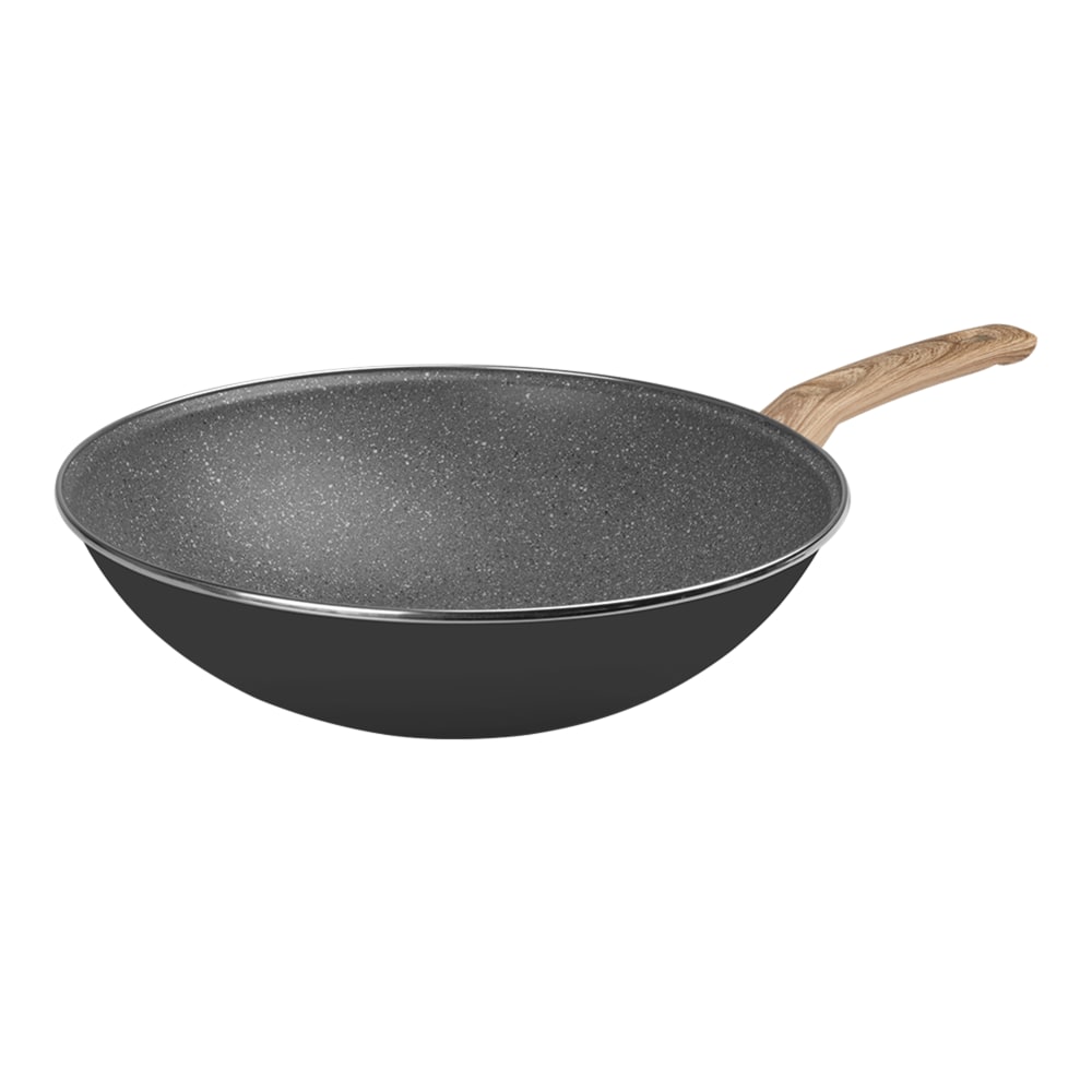 Vasconia® Enamel-On-Steel Nonstick Wok, 18-15/16” x 11-13/16” x