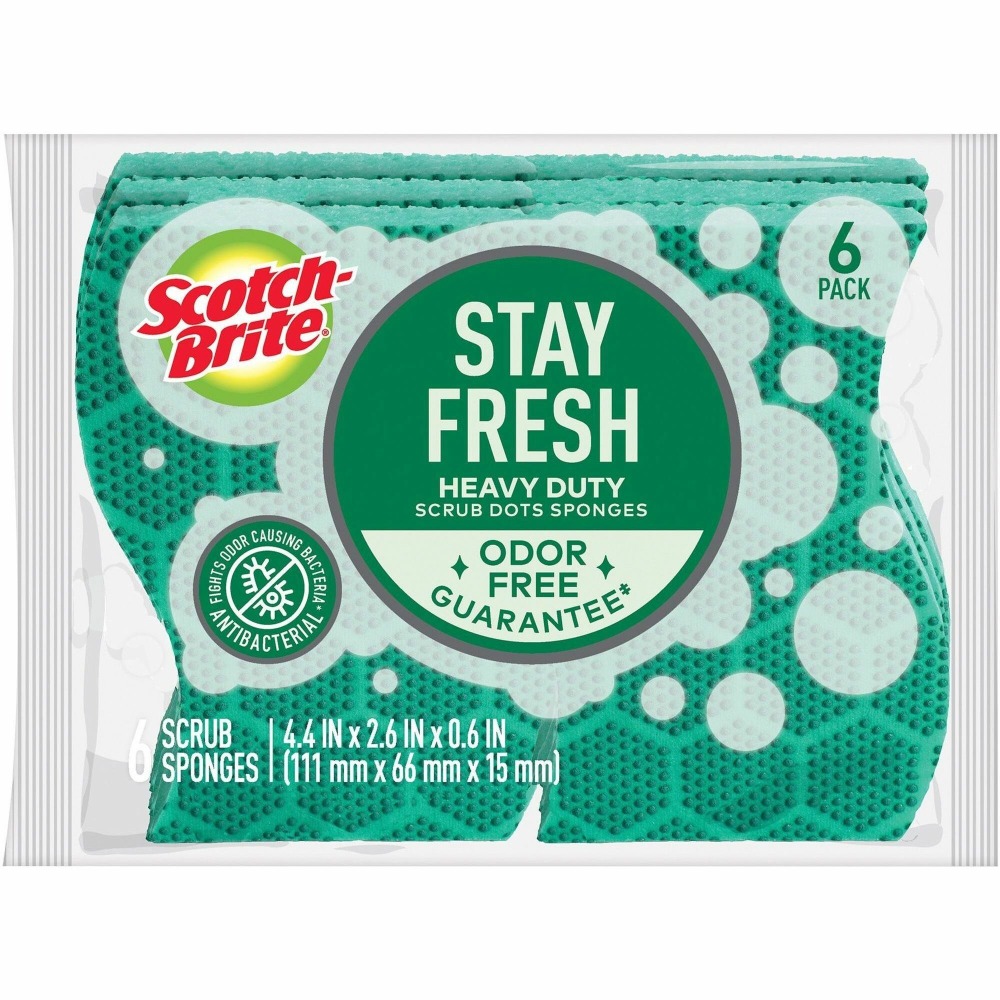 Scotch-Brite Scrub Dots Heavy-duty Scrub Sponge, 2.5"H x
