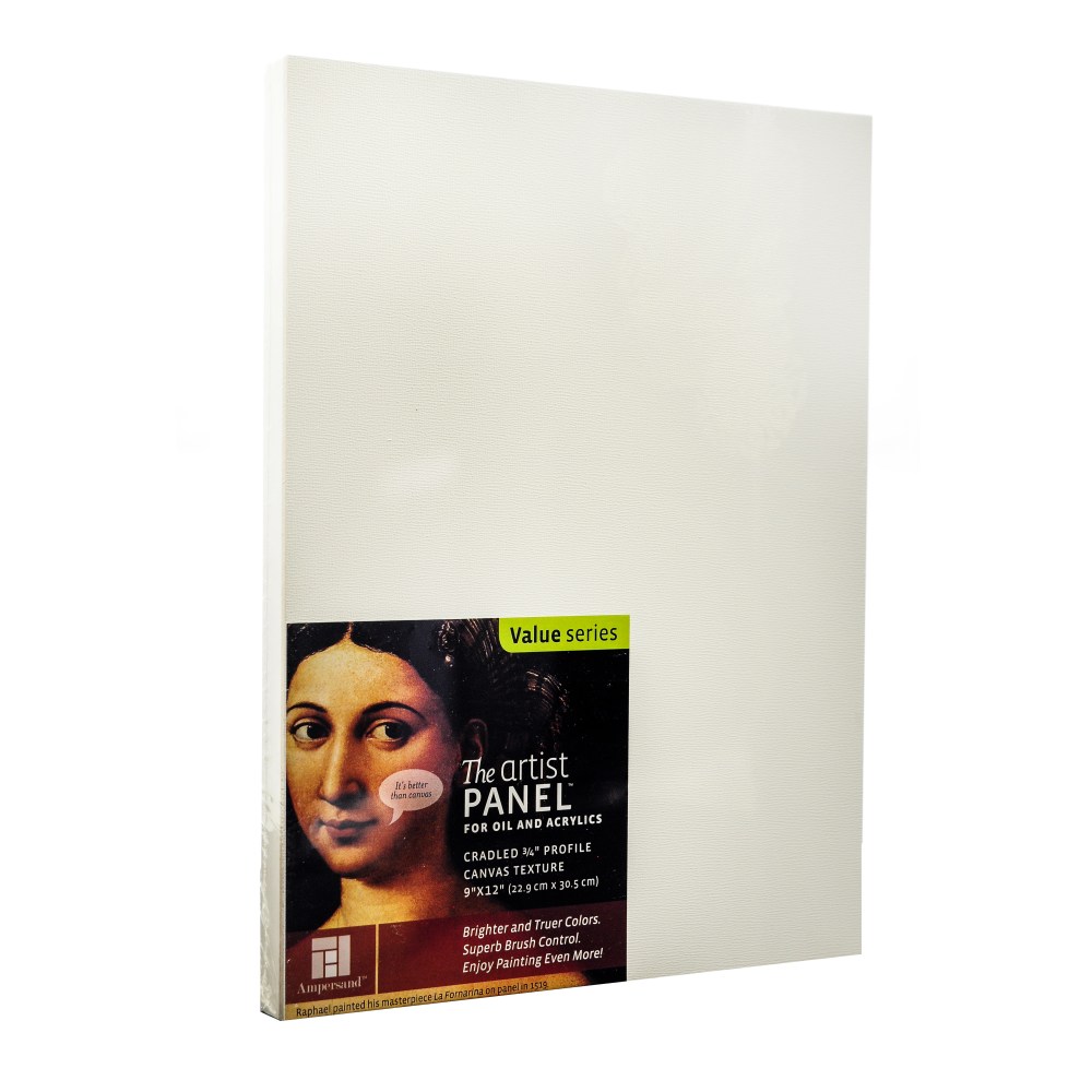 Ampersand Artist Panel Canvas Texture Cradled Profile, 9"