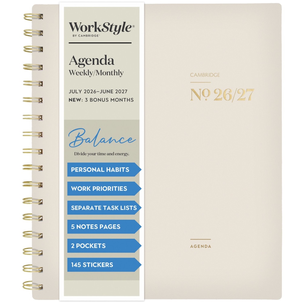 Mead Cambridge® WorkStyle® Balance Academic 2026-2027 Weekly
