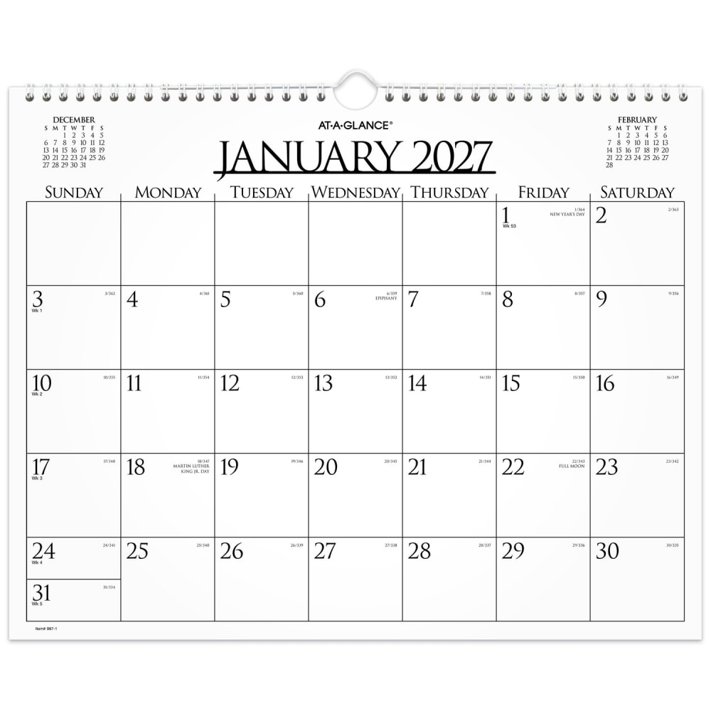 AT-A-GLANCE® 2027 Business Monthly Wall Calendar, Medium,