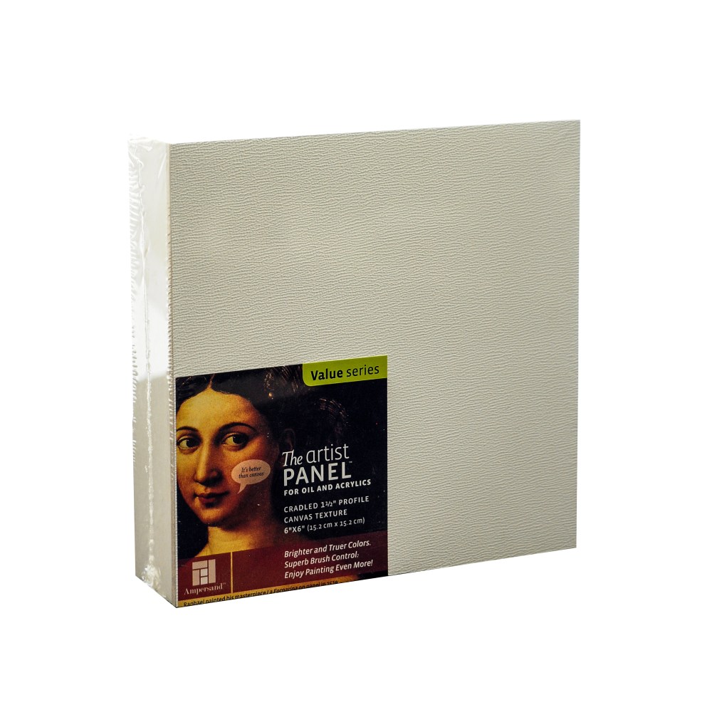 Ampersand Artist Panel Canvas Texture Cradled Profile, 6"