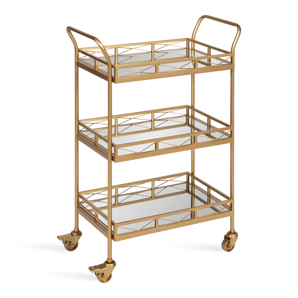 Kate and Laurel Ketia Glam 3-Tier Metal Bar
