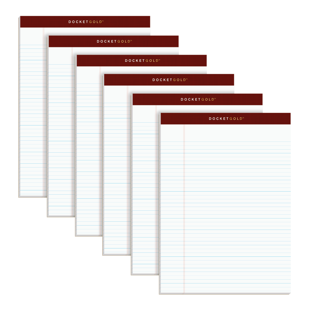TOPS™ Docket™ Gold Perforated Writing Pads, 8 1/2"