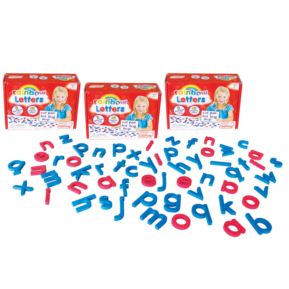 Junior Learning Magnetic Rainbow Letters, Red/Blue, Grades Pre-K