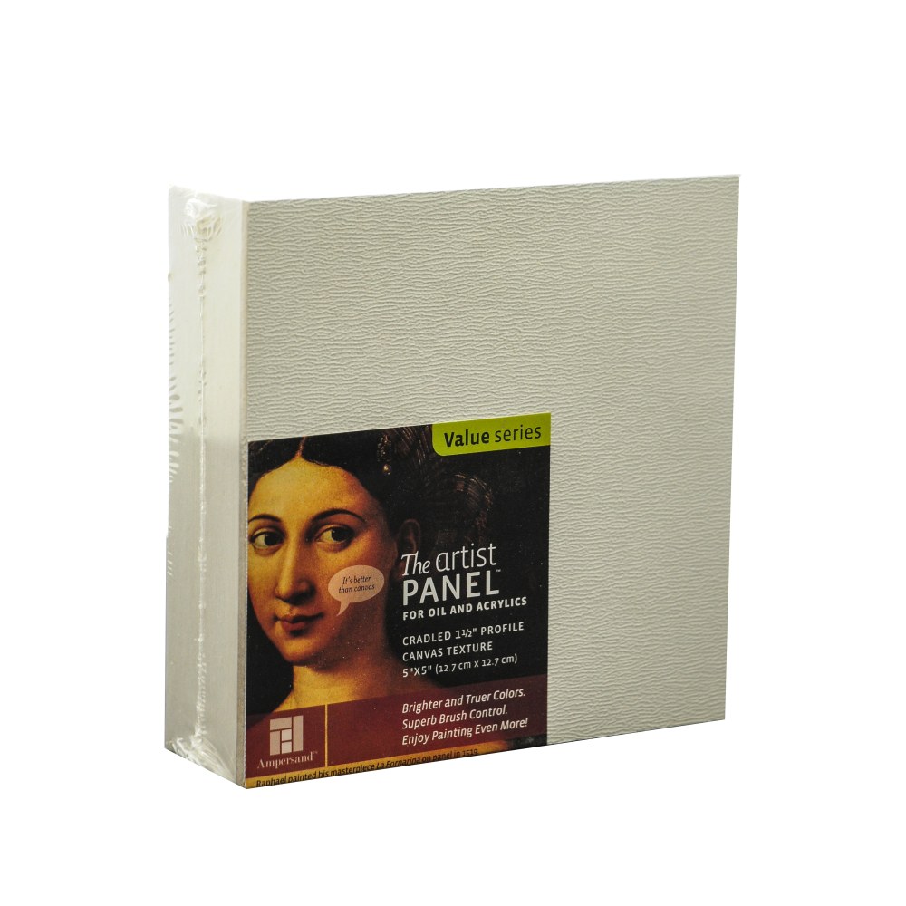 Ampersand Artist Panel Canvas Texture Cradled Profile, 5"