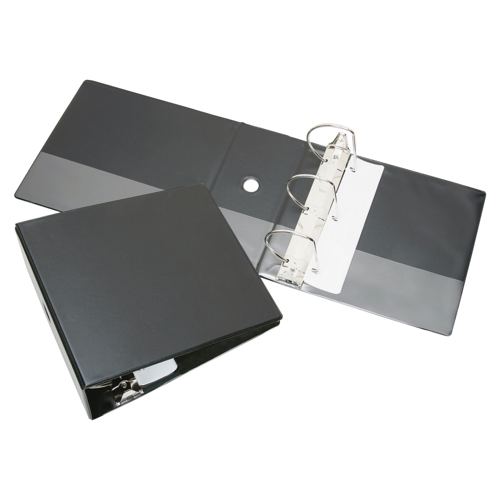 SKILCRAFT® Slanted 3-Ring Binder, 5" D-Rings, Black