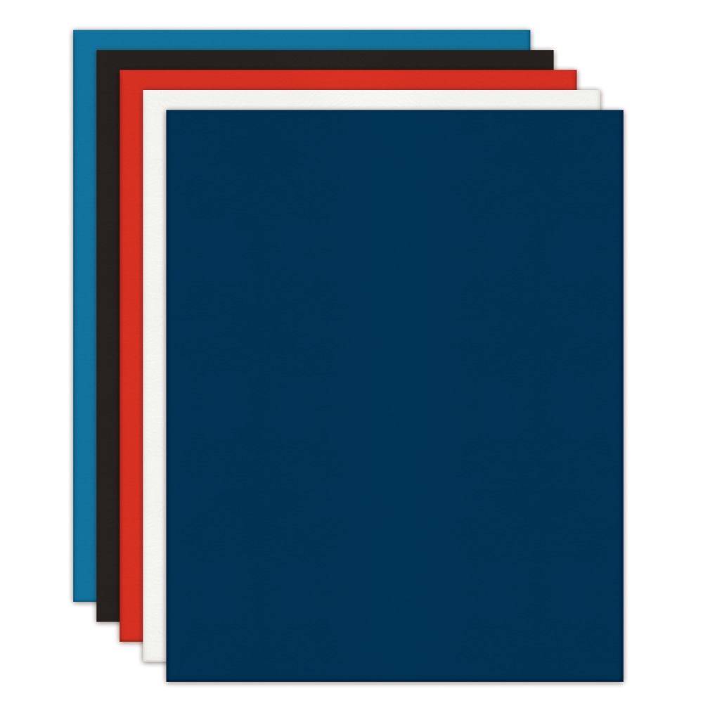 Office Depot® Brand 2-Pocket Textured Paper Folders, Assorted