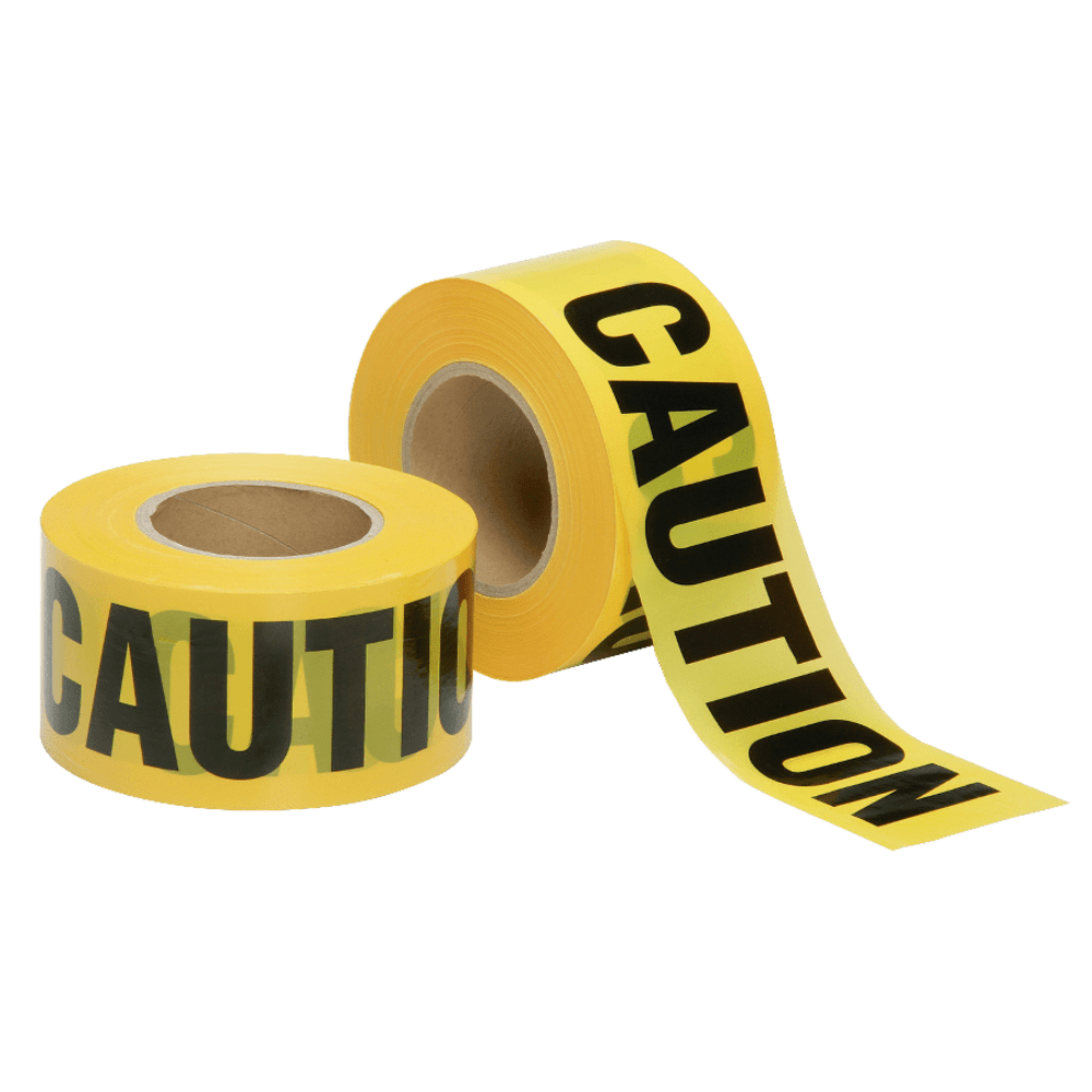 SKILCRAFT® Non-Adhesive Barricade Tape, Caution, 3" x