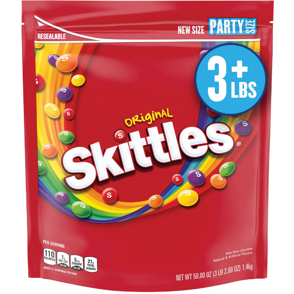 Skittles Original Party Size Bag - Orange, Lemon,