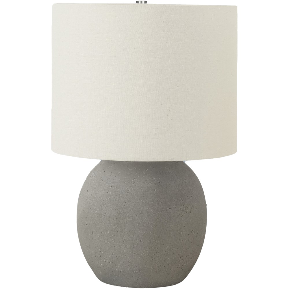 Monarch Specialties Pugh Table Lamp, 20”H, Ivory/Gray