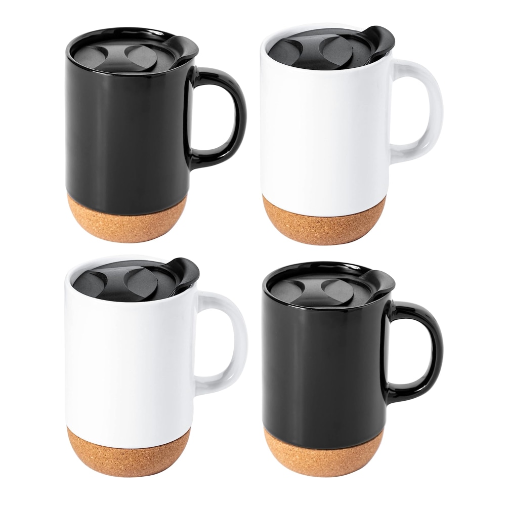 Gibson Home Modani 4-Piece Stoneware Travel Mug Set