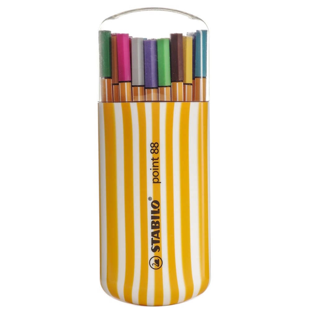Stabilo Point 88 Pens, Zebrui, 20 Pens Per