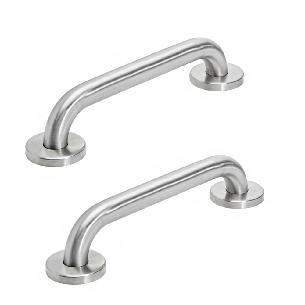 Alpine Safety Grab Bars, 12" x 1-1/4", Silver,