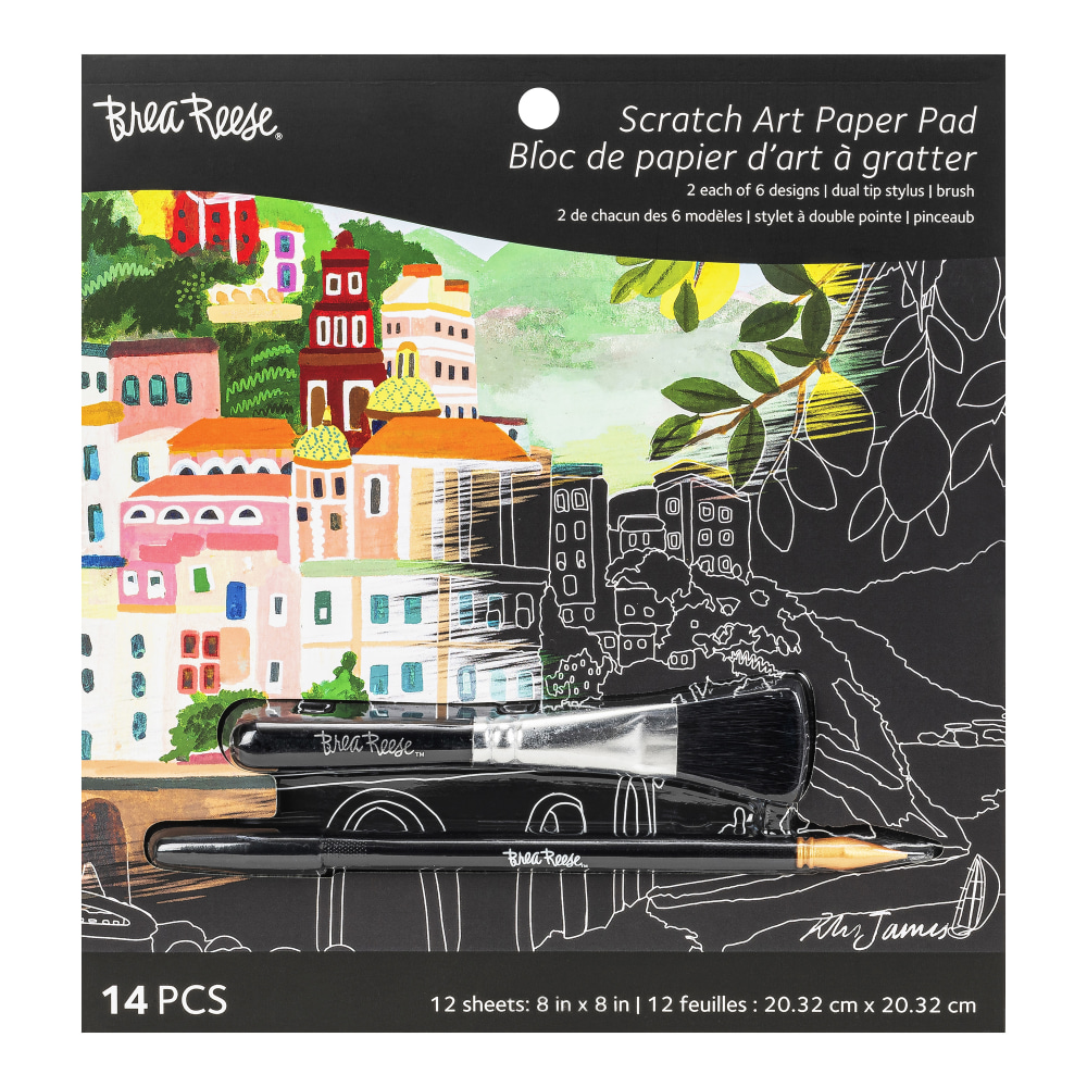 Brea Reese® Scratch Art Paper Pad Kit, 8”