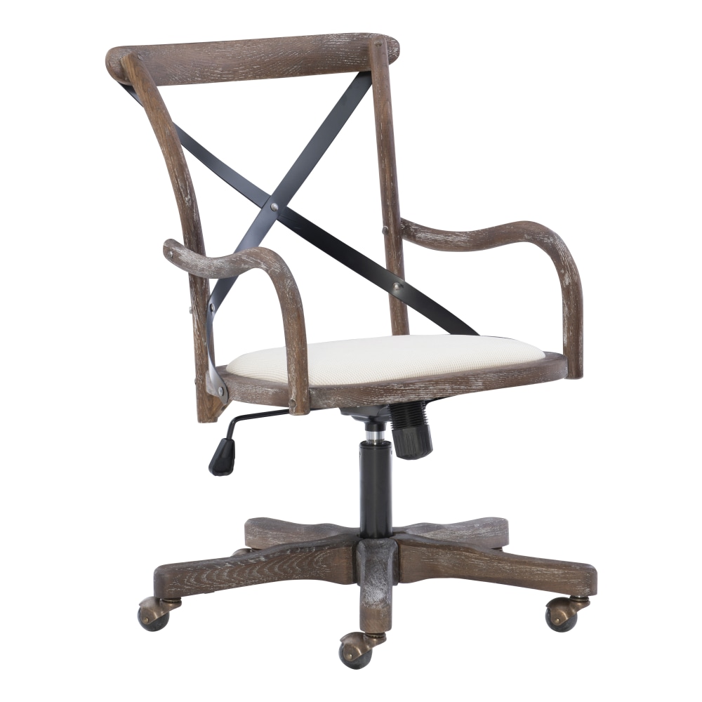 Linon Cady Cafe Fabric Mid-Back Home Office Chair,