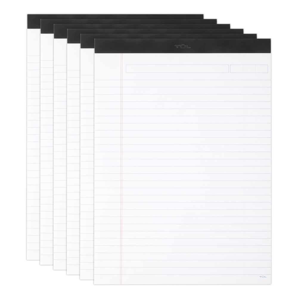 TUL® Writing Pads, Letter Size, Wide Rule, 50
