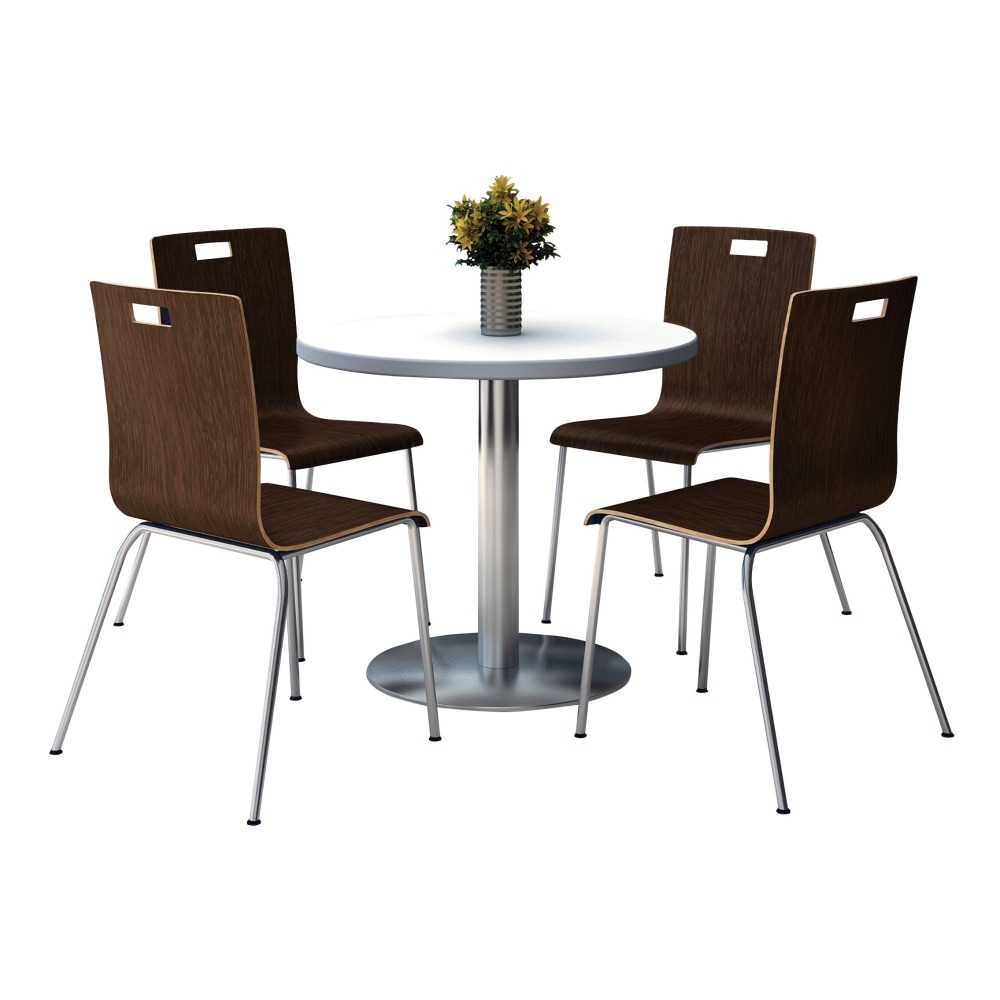 KFI Studios Jive Round Pedestal Table With 4