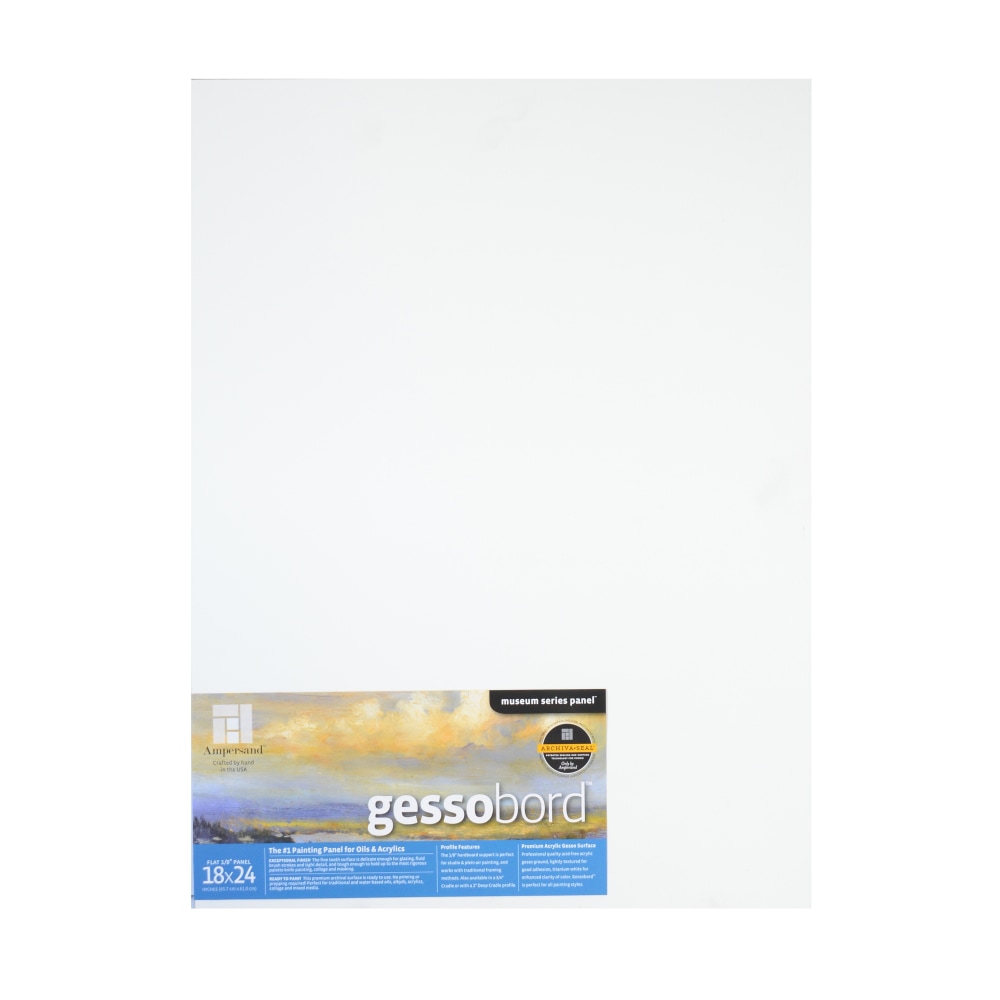 Ampersand Gessobord, 18" x 24", 1/8", White