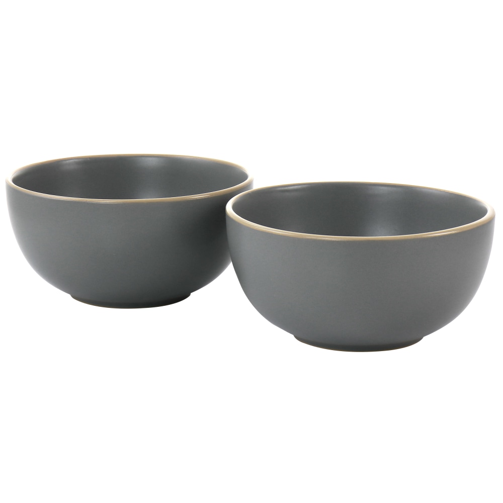 Gibson Home Rockaway 2-Piece Cereal Bowl Set, 3"H