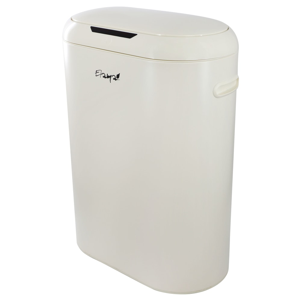 Elama 13-Gallon Plastic Automatic Sensor Hands-Free Round Top