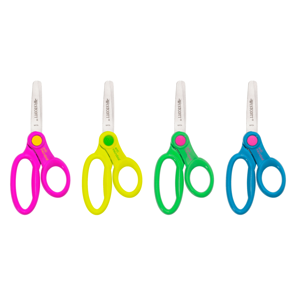 Westcott® Anti-Microbial Kids Scissors, 5", Blunt, Assorted